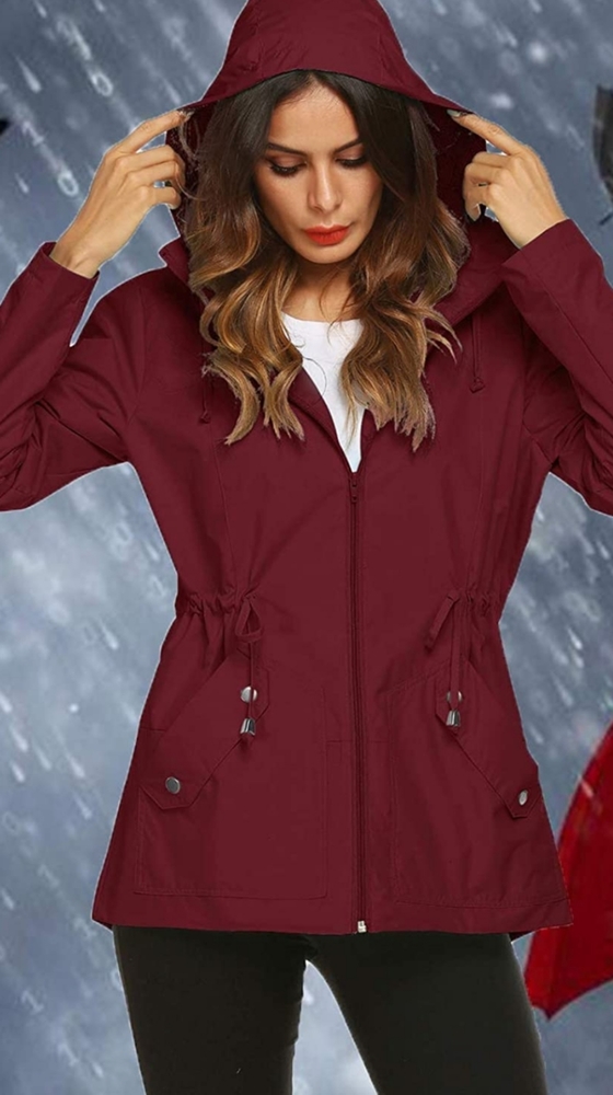 Raincoat Women Waterproof Outdoor Active Mesh Lini